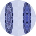 thumbnail image 1 of Ahgly Company Machine Washable Indoor Round Transitional Heavenly Blue Area Rugs, 4' Round, 1 of 7
