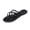 Black, variant on Womens Flat Sandals Braided Criss Cross Strap Slip-On Thong Sandals Comfort Summer Travel Beach Flip-Flops, Black Size 5.5