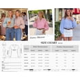 thumbnail image 6 of PRETTYGARDEN Women Fall Plaid Long Puff Sleeve Shirts V Neck Casual Blouses Gingham Button Down Oversized, Pleated Drop Shoulder Cotton Tops, Dressy Casual, Work Vacation Travel, Fall Outfits Trendy, 6 of 8