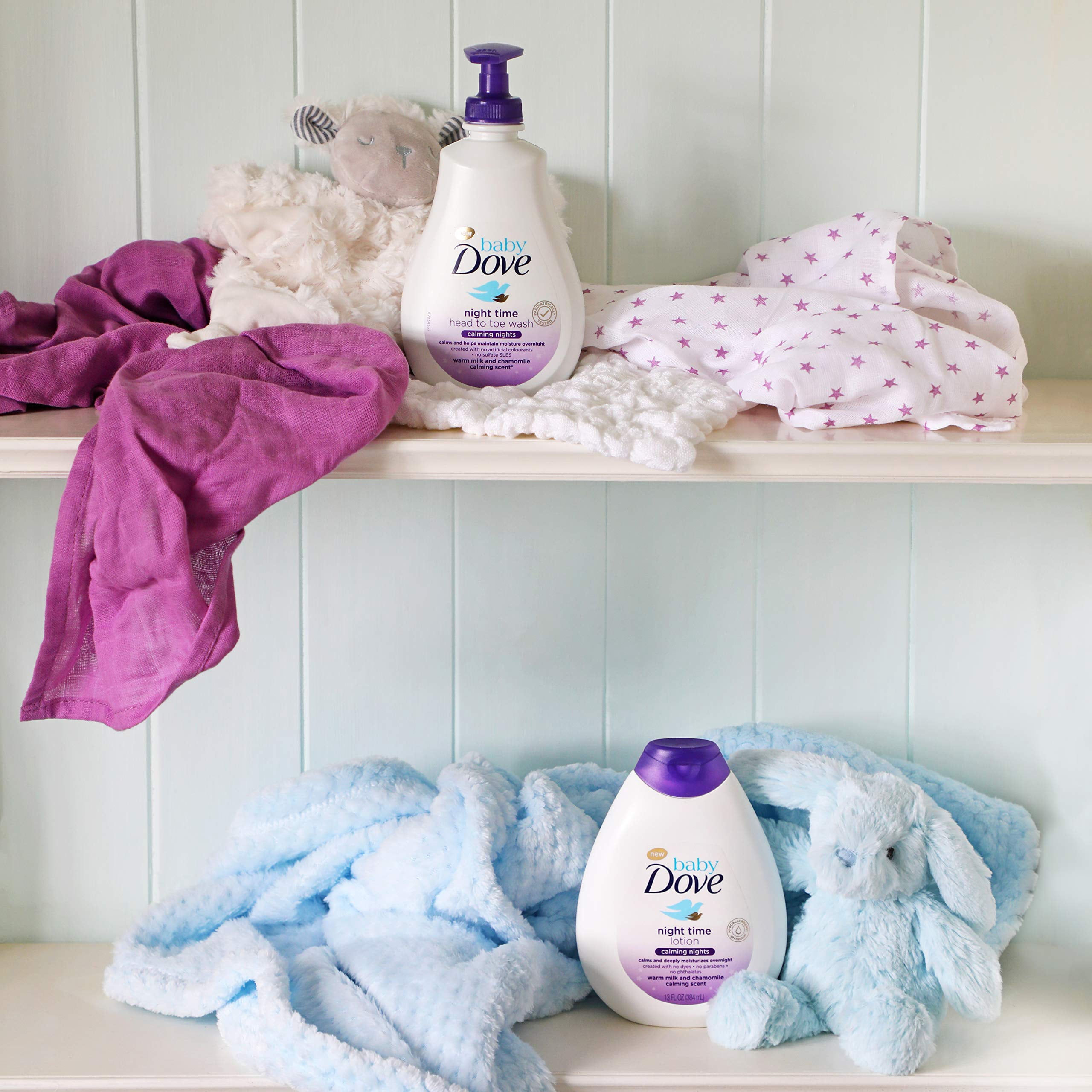 3 Pack Baby Dove Calming Nights Head to Toe Wash 400 ml (3x 13.52 oz)