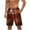 Wine-2, variant on Virmaxy Men's Retro Plaid Print Swim Trunks Shorts Hawaiian Board Shorts with Elastic Waist Drawstring Quick Dry Summer Shorts for Surfing Pool Parties Orange-4 S