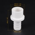thumbnail image 2 of Unique Bargains 16mm Barb x 25mm Spigot Straight PVC Pipe Fitting Adapter White 3 Count, 2 of 5