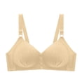 thumbnail image 2 of OSFVNOXV Bras for Women Front Snap Lightly Lined Back Hook Breathable Solid Color Loose Fit Everyday Bra with Pads, 2 of 3