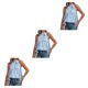 thumbnail image 4 of Jumpingount Blusa casual sin mangas Estética elegante Bowknot Camisa Boda Top Trabajo Viajes Verano Moda Ropa Azul XL Azul XL 3piezas Jumpingount CBP251004, 4 of 6