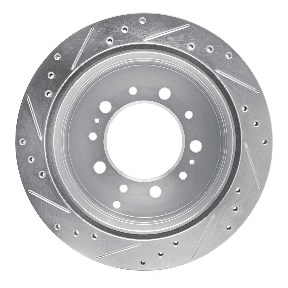 Dynamic Friction Company 631-76113R DFC Brake Rotor - Drilled And Slotted - Silver