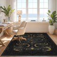 thumbnail image 3 of Design&I 8'x10' Washable Area Rug Round Gothic Witchy Serpent Tarot Motifs Moody Goth Witch Snake Flowing Dynamic for Dining Room, Large Office, Lounge, Snag-Free, 3 of 7
