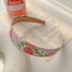 thumbnail image 1 of Diademas para mujer, diadema cuadrada, diadema con estampado de frutas, banda para el cabello con estampado floral, banda ancha para el cabello con tarjeta., 1 of 2