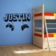 thumbnail image 5 of Calcomanía de vinilo para pared, decoración del hogar, pegatina artística 3D, nombre personalizado, controlador de jugador para niño y niña, estudio de videojuegos, sala de juegos para adolescentes, sala de juegos, Mural elegante extraíble, diseño único JM, 5 of 5
