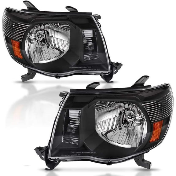 ADCARLIGHTS Compatible With TOYOTA TACOMA 2005 2006 2007 2008 2009 2010 2011 Headlights BLACK HOUSING Driver And Passenger Side