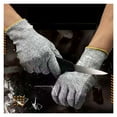 thumbnail image 2 of Guantes resistentes a cortes de nivel 5, de alta resistencia, para uso industrial, cocina, jardinería, antiarañazos, anticortes, guantes de seguridad para cortar vidrio, guantes de trabajo de, 2 of 6