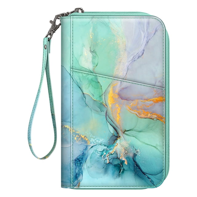 Funda para pasaporte, cartera Fintie Family, de nailon, con bloqueo RFID