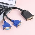 thumbnail image 2 of DVI-I 24+5 Pins Male to Dual VGA Female Monitor Adapter Y-Splitter Cable, 2 of 8