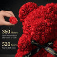 thumbnail image 2 of Rose Bear Gift Box, Preserved Rose Teddy Bear for Women, Romantic Flower Bear Gift for Valentines Day, Anniversary, Birthday, Wedding Decoration, 2 of 5