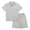 Grey, variant on Boys 2-Piece Athletic Polo Set Quarter Zip Shirt and Elastic Waist Shorts with Pockets,Grey,10-11Y