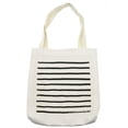 thumbnail image 1 of Modern Tote Bag, Abstract Minimalist Horizontal Paintbrush Stripes Bands Simplistic Design, Cloth Linen Reusable Bag for Shopping Books Beach and More, 16.5" X 14", Cream, by Ambesonne, 1 of 2