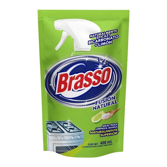 Limpiador líquido Brasso fusión natural bicarbonato más limón 400 ml