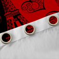 thumbnail image 4 of Manfei Romantic Eiffel Tower Curtains Pack of 2 (42x84 Each), Valentines Day Curtains Blackout, Black Red Love Heart Bedroom Curtains, Living Room Curtains Decor, 4 of 6
