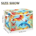 thumbnail image 3 of 16.5x12.6x11.8in Foldable Flip-Top Storage Bin, Dustproof Magic Tape Closure, Ideal for Home & Toy Organization,Butterflies, 3 of 7