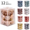 thumbnail image 2 of 12 bolas navideñas de 4 cm para colgar en el árbol de Navidad, de plástico, para decoración del hogar, fiestas, Año Nuevo, accesorios decorativos, 2 of 5