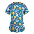 thumbnail image 5 of Axiiglly Scrubs for Women Easter Printed Nursing Tops Casual V Neck Scrub Tops with Pockets Short Sleeve Stretchy Nursing Undershirts Holiday Cute Egg Scrubs Uniform on Clearance, 5 of 5