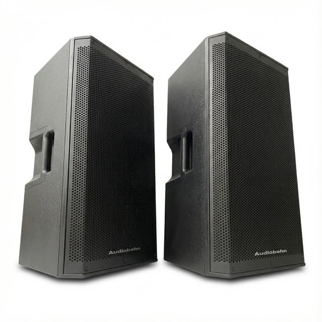 Kit 2 Bafles Amplificados Audiobahn ELECTRO15 15 Pulgadas 600W RMS Bluetooth TWS y DSP