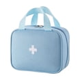 thumbnail image 2 of Light Blue Portable Handheld Emergency Carry Pouch, First Aid Bag, Travel Bag, Outdoor Emergency Kit Bag, 8X6X3.5 Inch Large Capacity Multi-Compartment Case Perfect for Organizing, 2 of 7