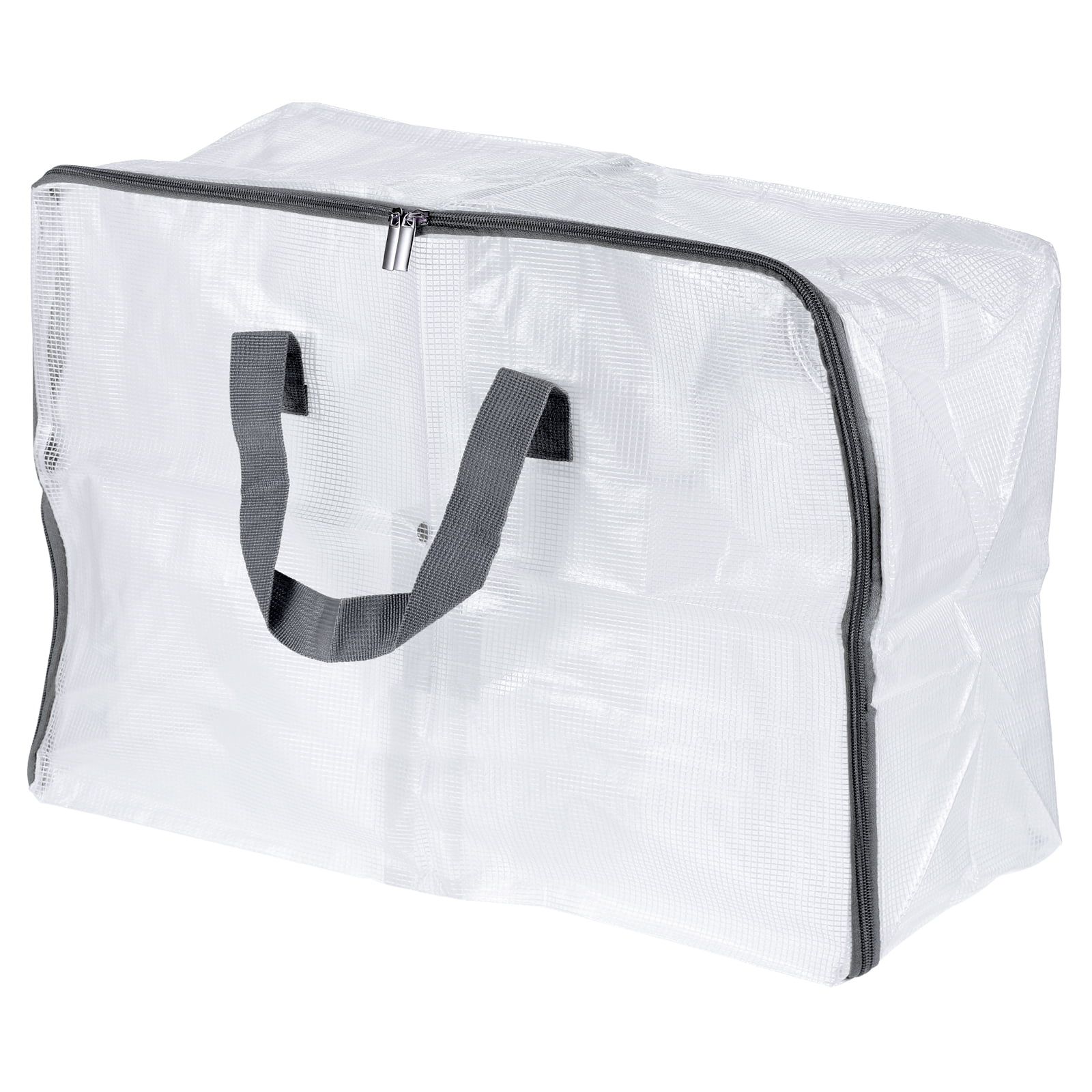 Unique Bargains Clothes Organizer Foldable Moving Tote Bag Gray 21.65 x8.66 x14.96