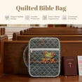 thumbnail image 4 of FOR U DESIGNS Frog Print Bible Case Quilted Bible Carrying Case Washable Bible Carrier Tote Bag with Zipper Pocket Book Cover Christian Bible Accessories, 4 of 7