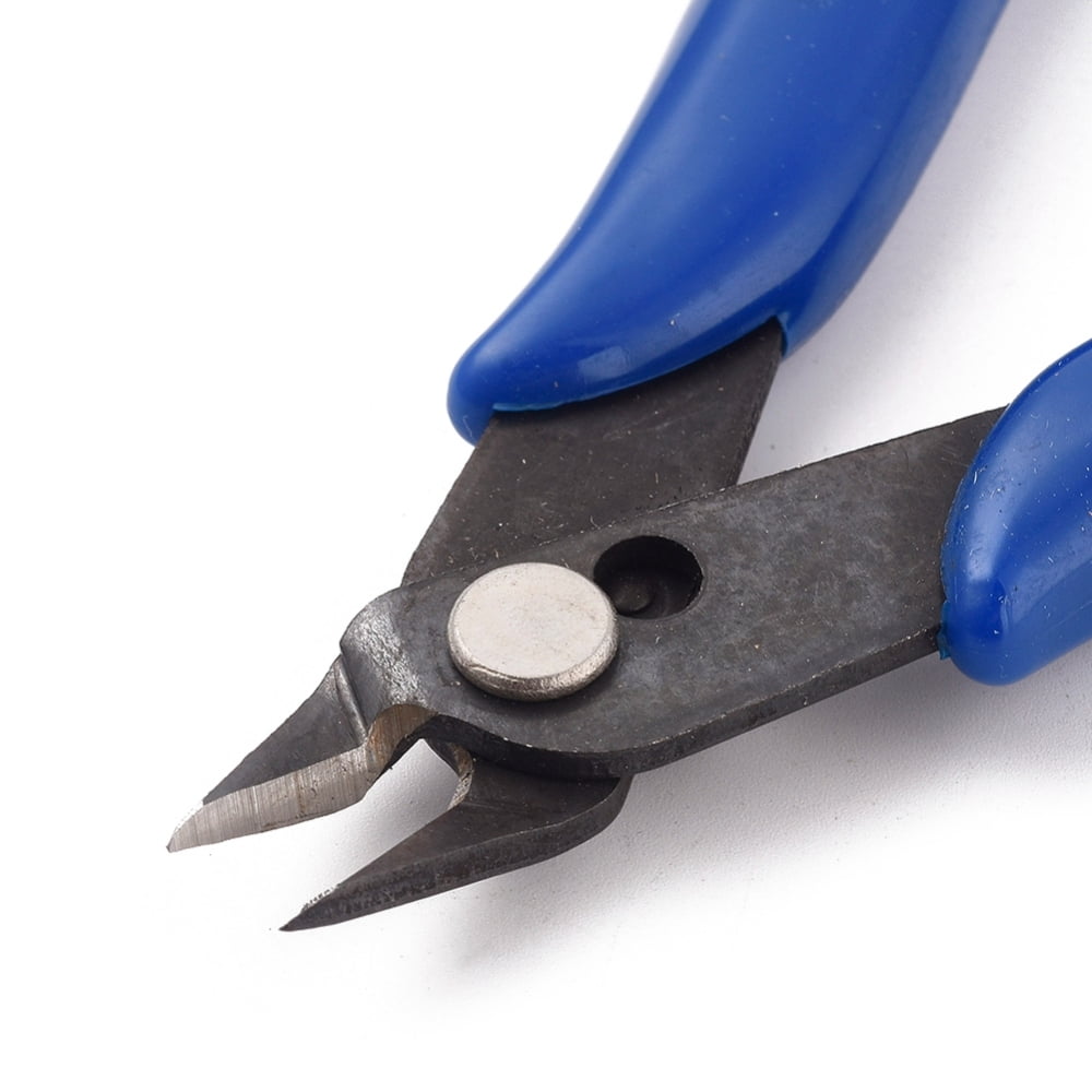 10pc Carbon Steel Wire Flush Cutters Electronic Model Sprue Wire Clippers Side Cutting Nippers for Precision Cutting Needs and 3D Printer Royal Blue 128x79x13mm