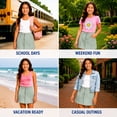 thumbnail image 3 of Jessica Simpson Girls Denim Skort Casual Mid Waist Denim Skirts with Shorts with Pockets, 3 of 7
