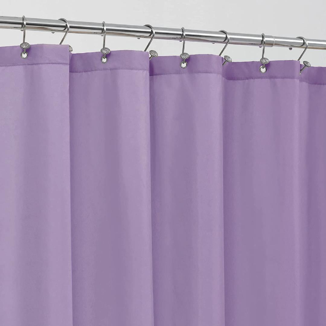 Lavender Purple Fabric Shower Curtain Liner Waterproof Soft & Light