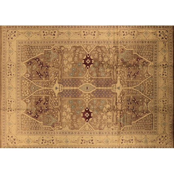 Ahgly Company Indoor Rectangle Oriental Brown Traditional Area Rugs, 5' x 8'