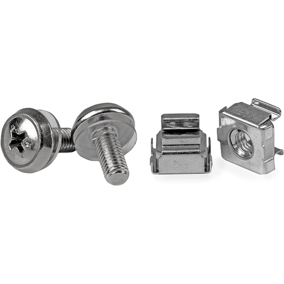 Startech GWHDMS52MBK4 50 Pkg M5 Mounting Screws and Cage Nuts for Server Rack Cabinet