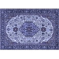 thumbnail image 1 of Ahgly Company Machine Washable Indoor Rectangle Medallion Blue Traditional Area Rugs, 5' x 8', 1 of 4
