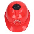 thumbnail image 4 of Casco con ventilador solar Casco de seguridad ventilado de plástico Gorra dura transpirable con forro extraíble para verano Trabajo al aire libre Construcción Rojo, 4 of 14