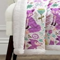 thumbnail image 6 of Lush Decor Pixie Fox Animal Print Throw, Purple/Pink, 60" x 50", 6 of 11