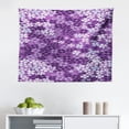 thumbnail image 1 of Flower Tapestry, Lilacs Illustration Greenery Field Freshness Hydrangea Design, Fabric Wall Hanging Decor for Bedroom Living Room Dorm, 2 Sizes, Purple White Baby Blue, by Ambesonne, 1 of 1