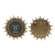 thumbnail image 1 of De mayo de de abril de patrón de constelación de Tauro. Pin de gancho de metal vintage con forma de sol Unbranded M, 1 of 3