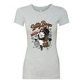 thumbnail image 2 of Wild Bobby, Biker Betty Boop Wild One MC Motorcycle Betty Boop Womens Slim Fit Junior Tee, Heather Grey, Large, 2 of 5