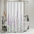 thumbnail image 4 of Stall Shower Curtain, Purple Lavender Shower Curtain for Bathroom Waterproof Fabric Spring Plants Floral RV Shower Curtain Set with Hooks, 36x72 Inch, 4 of 6
