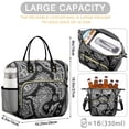 thumbnail image 4 of Elegant Tribal Paisley Lunch Tote – Dual Compartment Leakproof & Perfect for Spring and Summer, 4 of 6