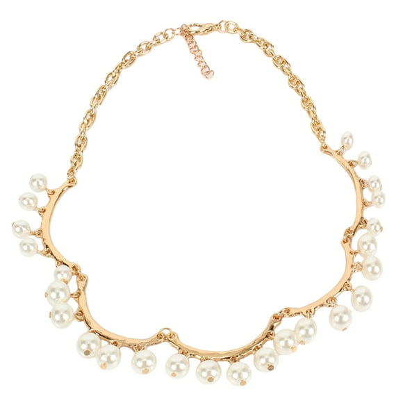 Choker Necklace Fashion Elegant Fake Pearl Necklace Clavicle Necklace for Party