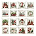 thumbnail image 1 of Bobasndm Christmas Pillowcase Soft Decorative Hidden Zipper Single Side Printed Throw Pillow Cover Home Decor for Gift, 1 of 8