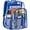 Blue, variant on Waterproof Clear Backpack Heavy Duty PVC Transparent Large Capacity Backpack with Reinforced Strap for School, Work, Stadium, Travel, Security, Festival, College (Black)