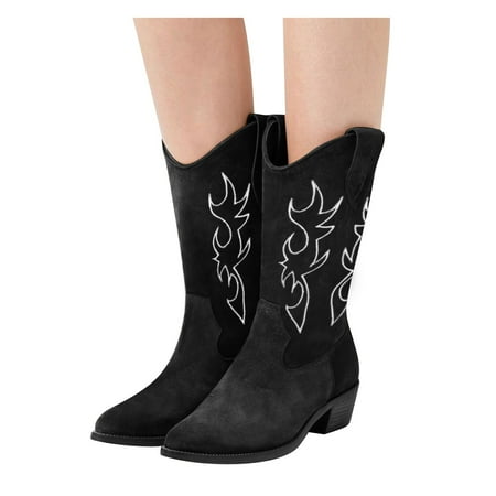 

Cowboy Boots for Women Combat Boots Womens Boots for Women Shoes Boots Heels Short Retro Chunky Zipper Fashion Women s High Breathable Women s Boots Western Cowboy Boots for Women Cowgirl Boots