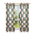 thumbnail image 7 of Yayeee Window Curtains Light Filtering 63"x42" Grommet Panel Pair Home Living Room Decor, Pink Abstract, 7 of 7