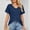 *Navy, variant on ClodeEU Women's V Neck Short Sleeve Tee ,Solid Color Casual Loose T Shirt Wine,Womens Plus M