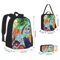 thumbnail image 2 of Easygdp Vegetable Mochila para Niños y Niñas con Set de Caja de Almuerzo y Estuche para Lápices 3 en 1, Mochila Escolar Estampada para Adolescentes, 2 of 7
