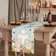 thumbnail image 2 of Table Runners 70 Inches Long Dress Scarves, Easter Farmhouse Coffee/Dining/Kitchen Table Decor, Holiday Table Runner, Spring Watercolor Eggs Tulip Wooden Grain Teal 13x70 Inch, 2 of 9