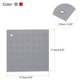 thumbnail image 2 of Unique Bargains Silicone Trivet Mats 2pcs, Square Dots Hot Pan Pads Dish Drying Mat for Kitchen Counter Table  Light Gray, Red, 2 of 5